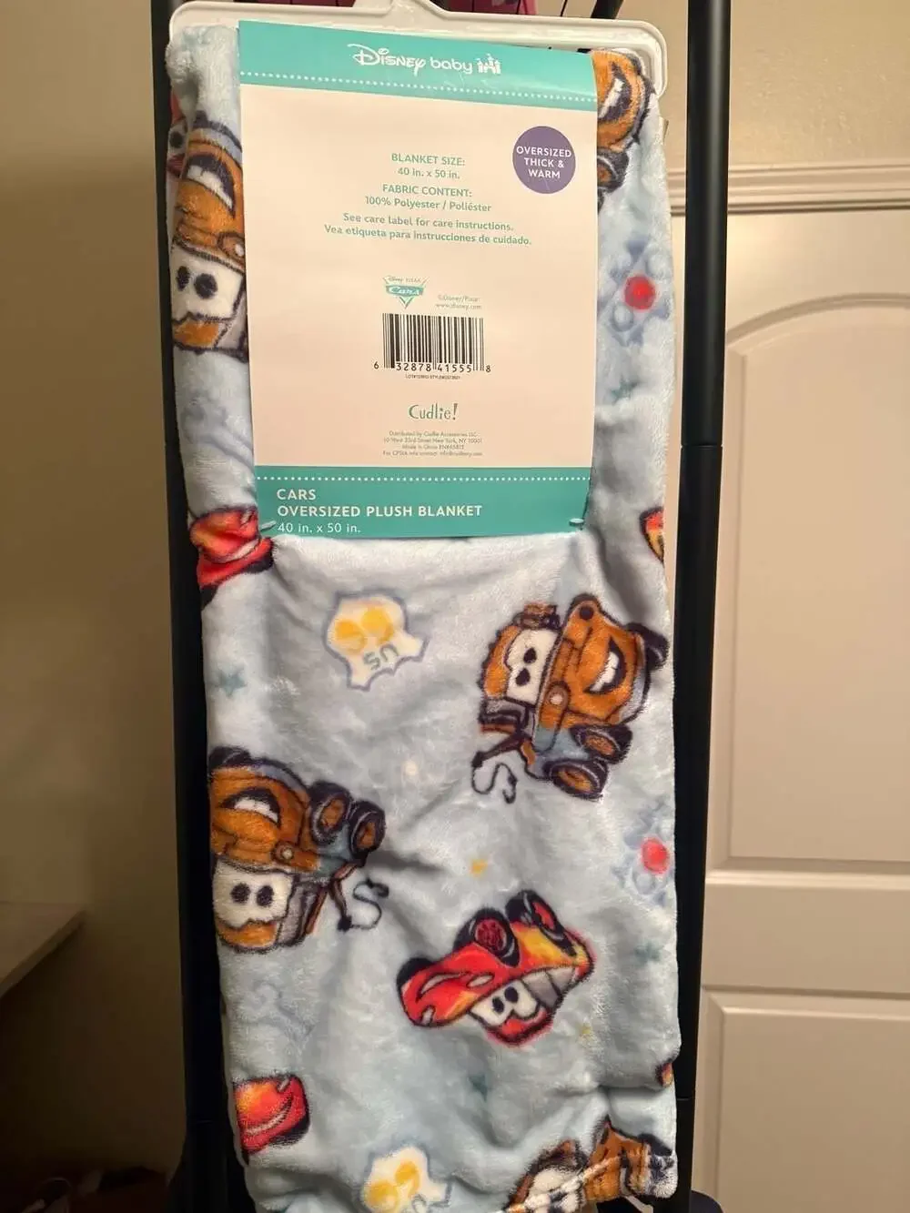 Disney Baby Cars Oversized Plush Blanket 40 in. x 50 in.